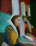 modern art and classic art on canvas paintings